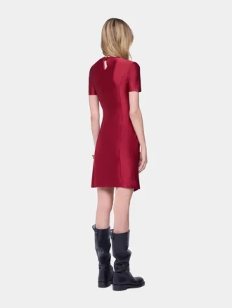 Mini vestido drapeado de jersey