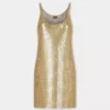 Mini vestido sin mangas de malla
