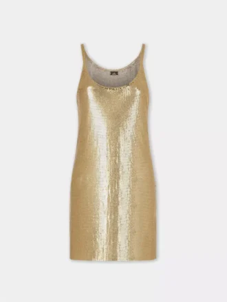 Mini vestido sin mangas de malla