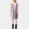 Mini vestido sin mangas de malla