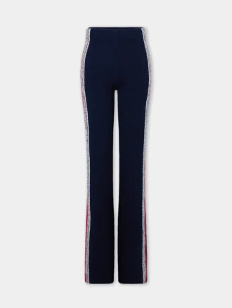Pantalones acampanados de jersey de rizo