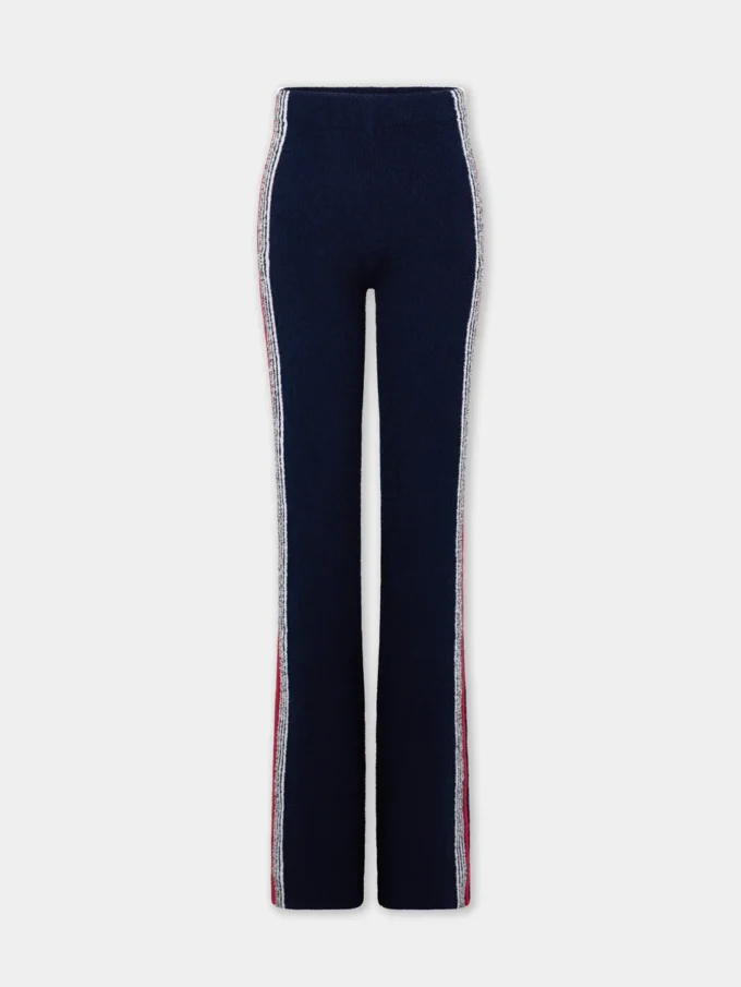 Pantalones acampanados de jersey de rizo