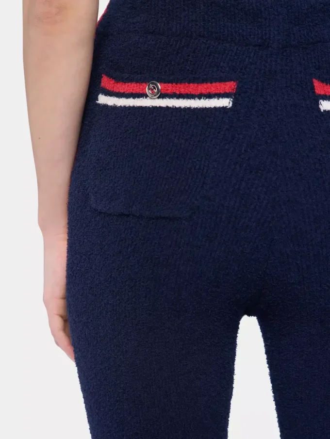 Pantalones acampanados de jersey de rizo