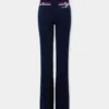 Pantalones acampanados de jersey de rizo