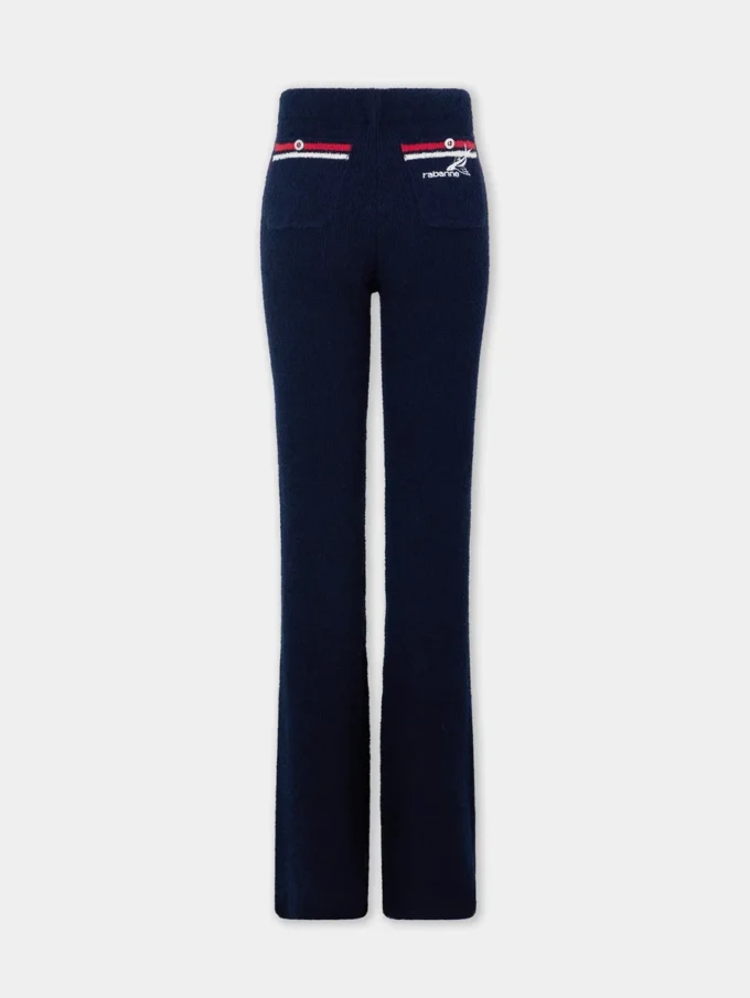 Pantalones acampanados de jersey de rizo