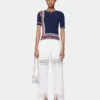 Pantalones de mezclilla con detalles bordados