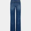 Pantalones de mezclilla holgados en denim lavado oscuro