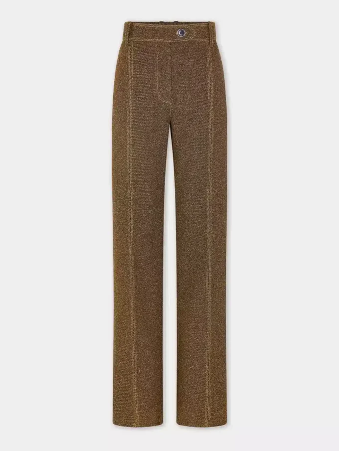 Pantalones entallados de lana