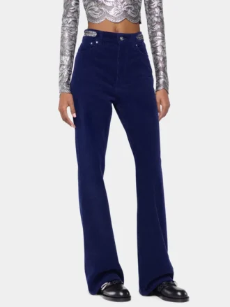 Pantalones holgados de terciopelo con discos 1969