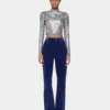Pantalones holgados de terciopelo con discos 1969