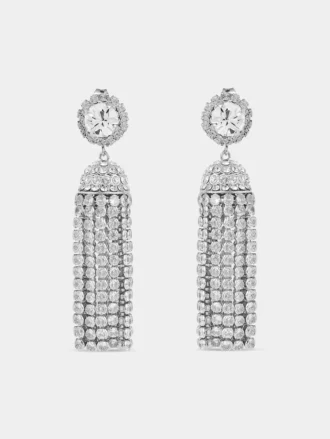 Pendientes con borla de cristal