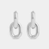 Pendientes de eslabones dobles XL de plata