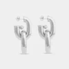 Pendientes de eslabones dobles XL de plata