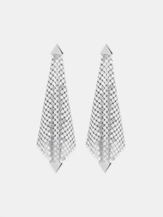 Pendientes de malla de plata