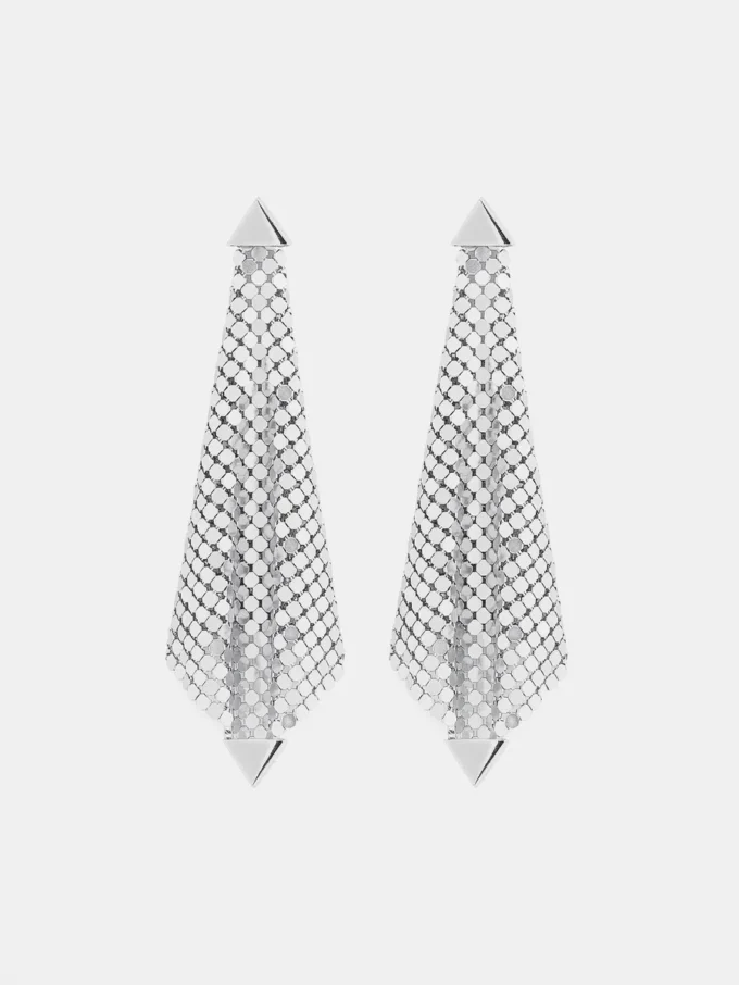 Pendientes de malla de plata