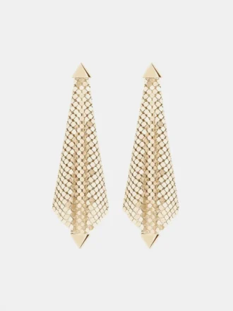 Pendientes de malla dorada