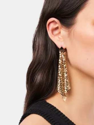 Pendientes de malla dorada