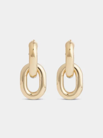 Pendientes XL Link dobles en oro