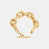 Pulsera de eslabones XL dorada