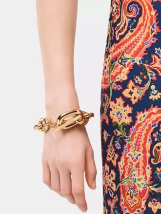Pulsera de eslabones XL dorada