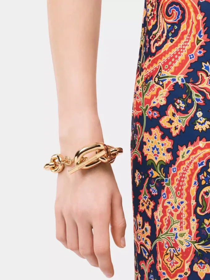 Pulsera de eslabones XL dorada