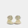 Sandalias de tacón bajo con strass