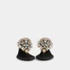 Sandalias de tacón bajo con strass