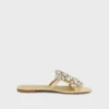 Sandalias planas con pedrería