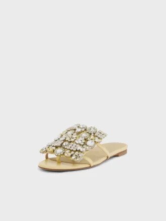 Sandalias planas con pedrería