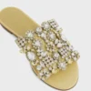 Sandalias planas con pedrería
