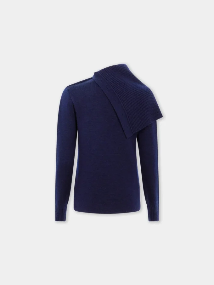 Suéter azul marino de lana