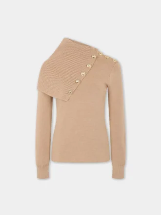 Suéter beige de lana