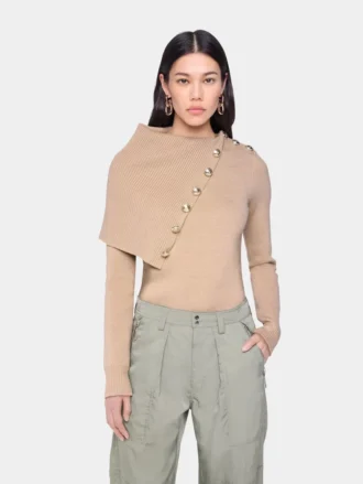 Suéter beige de lana