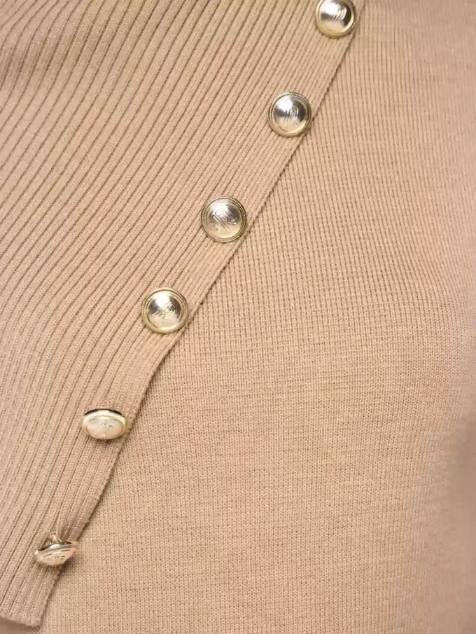 Suéter beige de lana