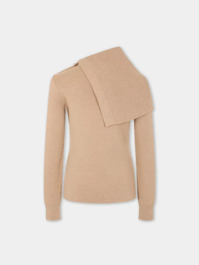 Suéter beige de lana