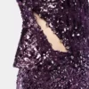 Top con cuello alto y lentejuelas