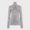 Top de cuello alto con lentejuelas