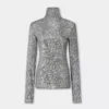 Top de cuello alto con lentejuelas