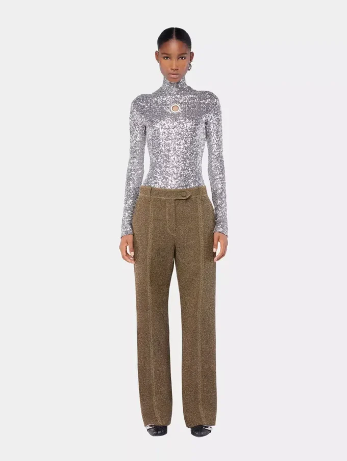 Pantalones entallados de lana