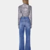 Top de cuello alto con lentejuelas