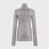 Top de cuello alto con lentejuelas