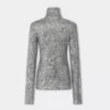 Top de cuello alto con lentejuelas
