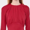 Top de jersey con detalles fruncidos