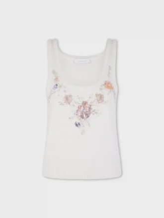 Top de lana bordado