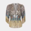 Top de malla estampada