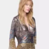 Top de malla estampada