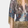 Top de malla estampada