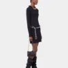 VESTIDO CORTO DE PUNTO NEGRO