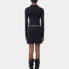 VESTIDO CORTO DE PUNTO NEGRO