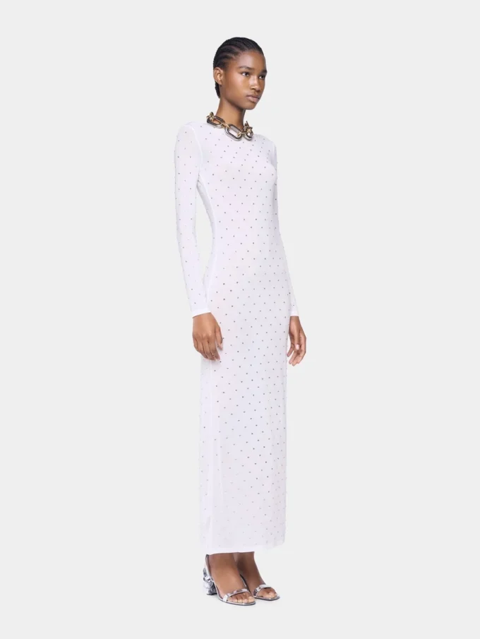 Vestido largo blanco de jersey